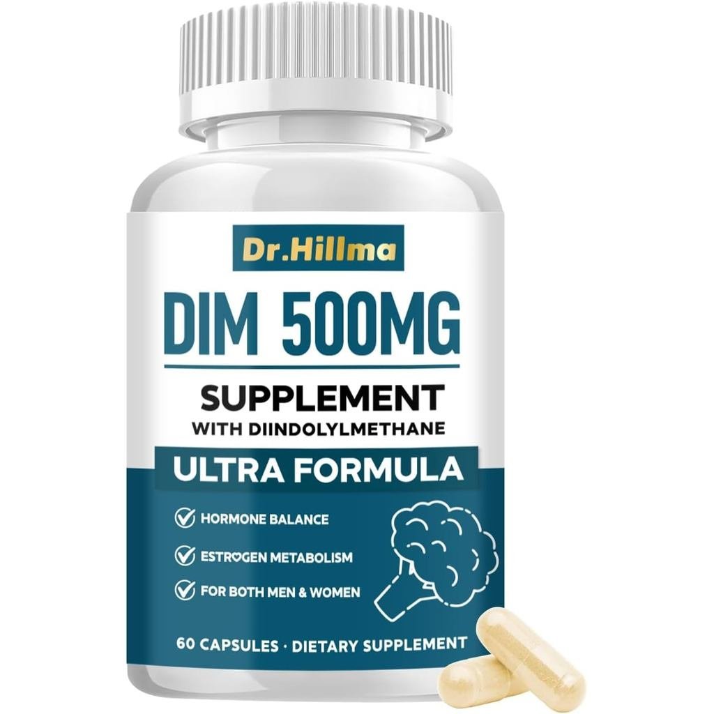 DIM 500MG อาหารเสริมสูตรอัลตร้า – Hormone Metabolsm & Estrogen Balance Support for Women & Men – Dii