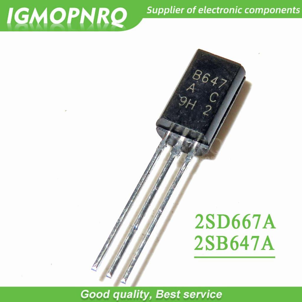 50 คู่ 2SD667AC 50PCS + 2SB647AC 50PCS TO-92L 2SD667 2SB647 D667AC B647AC D667 B647 TO-92L ทรานซิสเต