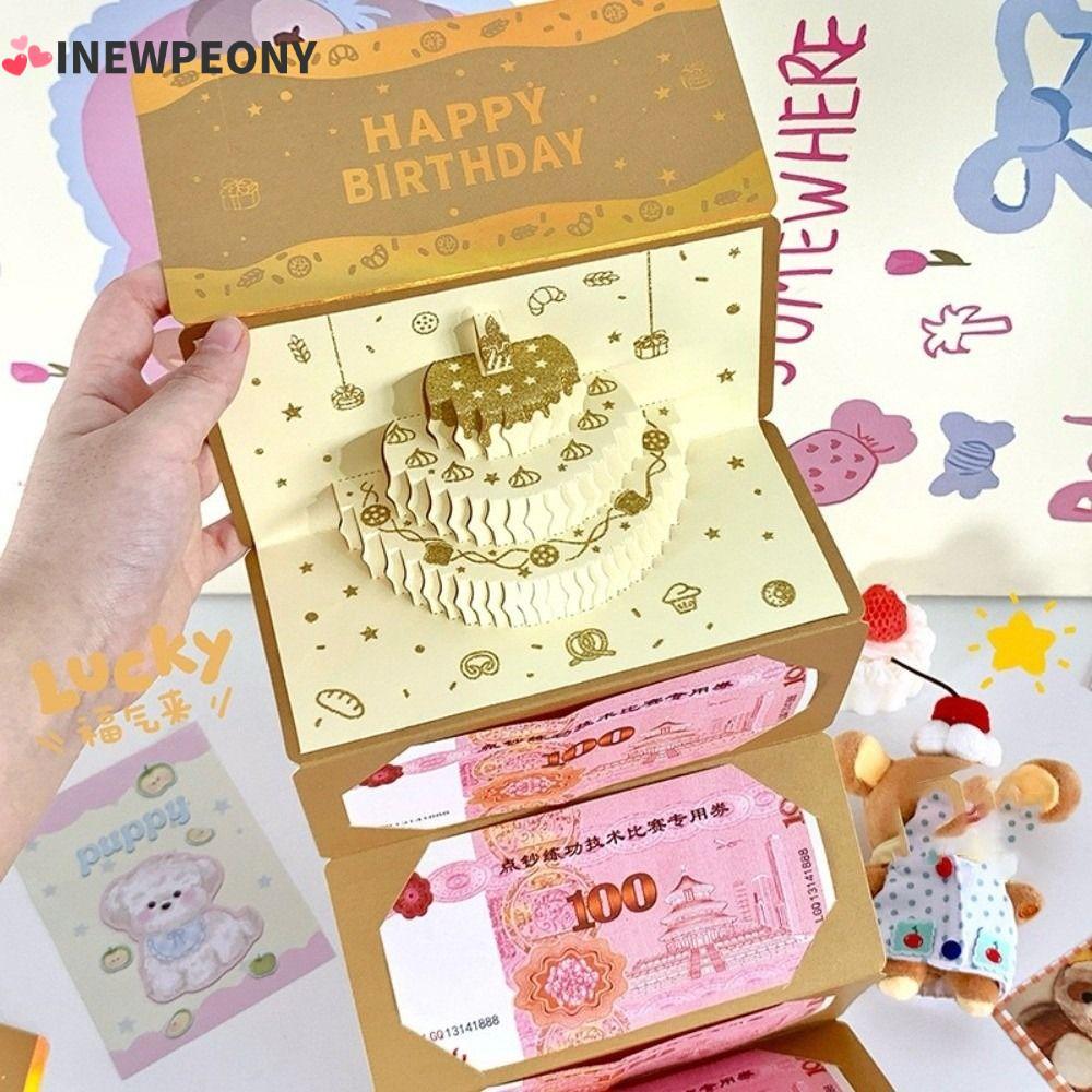 อิจฉา การ์ดอวยพรซองจดหมายสีแดงวันเกิดซองจดหมายสีแดงพับการ์ดอวยพรแสงดนตรี, ช่องเสียบการ์ดหลายช่องซองจดหมายสีแดงเงินปี