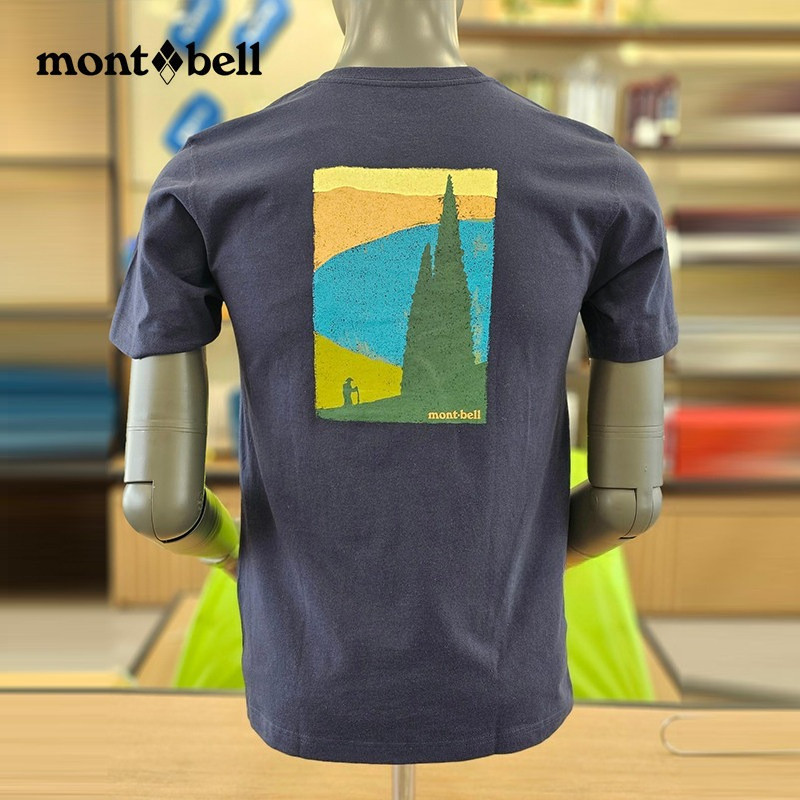 Montbell Mountain & Outdoor Leisure Wear: เสื้อยืดแขนสั้นผ้าฝ้ายแท้สําหรับทั้งชายและหญิงมีสไตล์