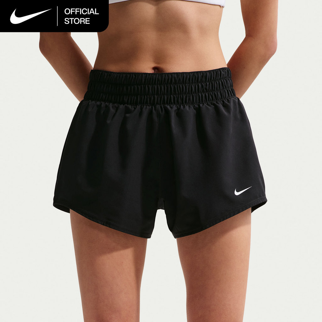 Nike Dri-FIT Women's One Mid-Rise 3" Brief-Lined Shorts - Black [DX6011-011]