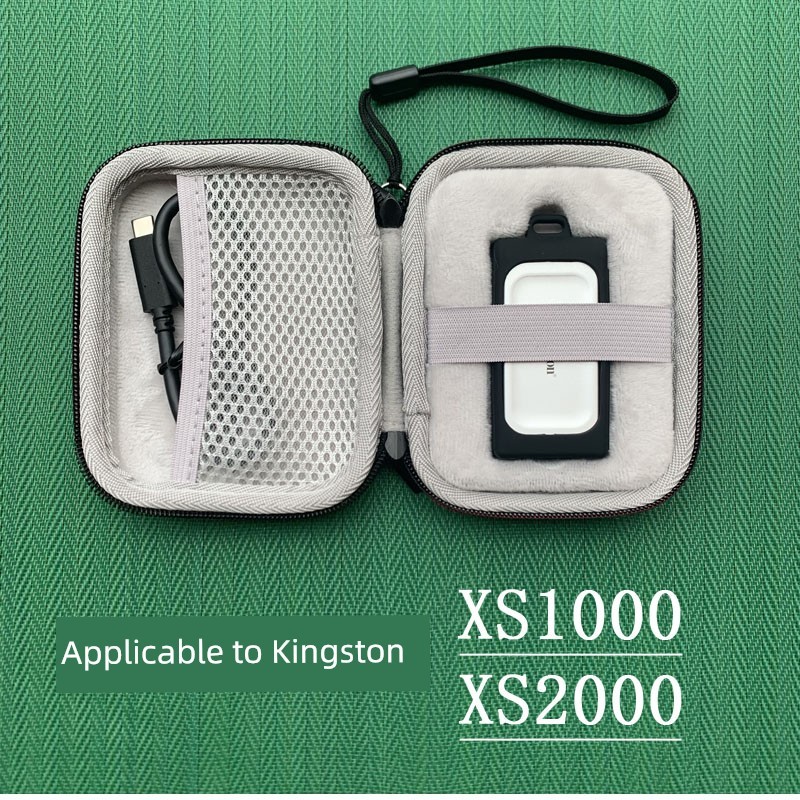 กระเป๋าเก็บของเคสซิลิโคนเหมาะสําหรับ KingSton/KingSton XS1000/XS2000 ไดรฟ์โซลิดสเตตมือถือ