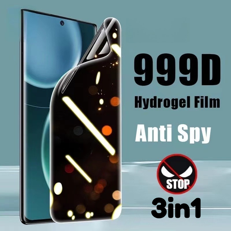 3in1 ป้องกันหน้าจอความเป็นส่วนตัวสําหรับ Infinix หมายเหตุ 50x 50s 50 40 30 Pro + Pro Plus Soft Hydrogel ฟิล์ม + คาร์บอนไฟเบอร์กลับฟิล์มสําหรับ Infinix หมายเหตุ 12 11 Pro G88 7 Lite Anti-Spy ฟิล์ม