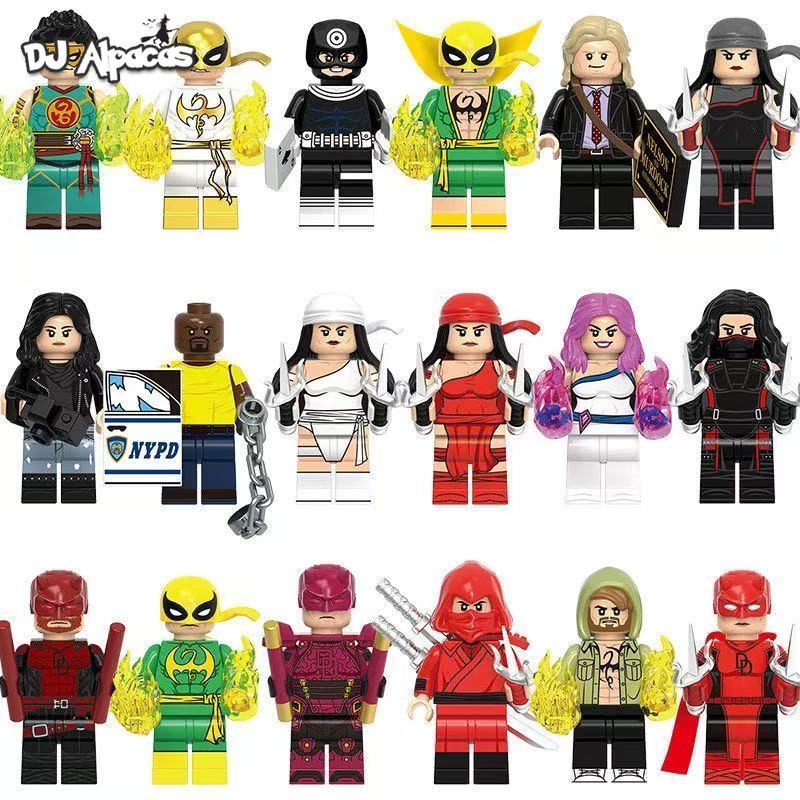Daredevil Mini Figures ของเล่น Iron Fist Bullseye ตุ๊กตาสะสม