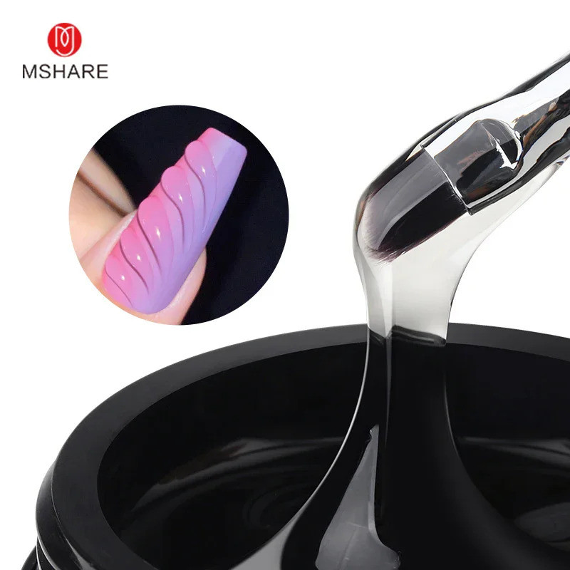 MSHARE 3D Top Coat UV LED เจล Rhinestones ไม่มีเช็ด Topcoat ไม่มี Sticky Layer Water Drop 50ml