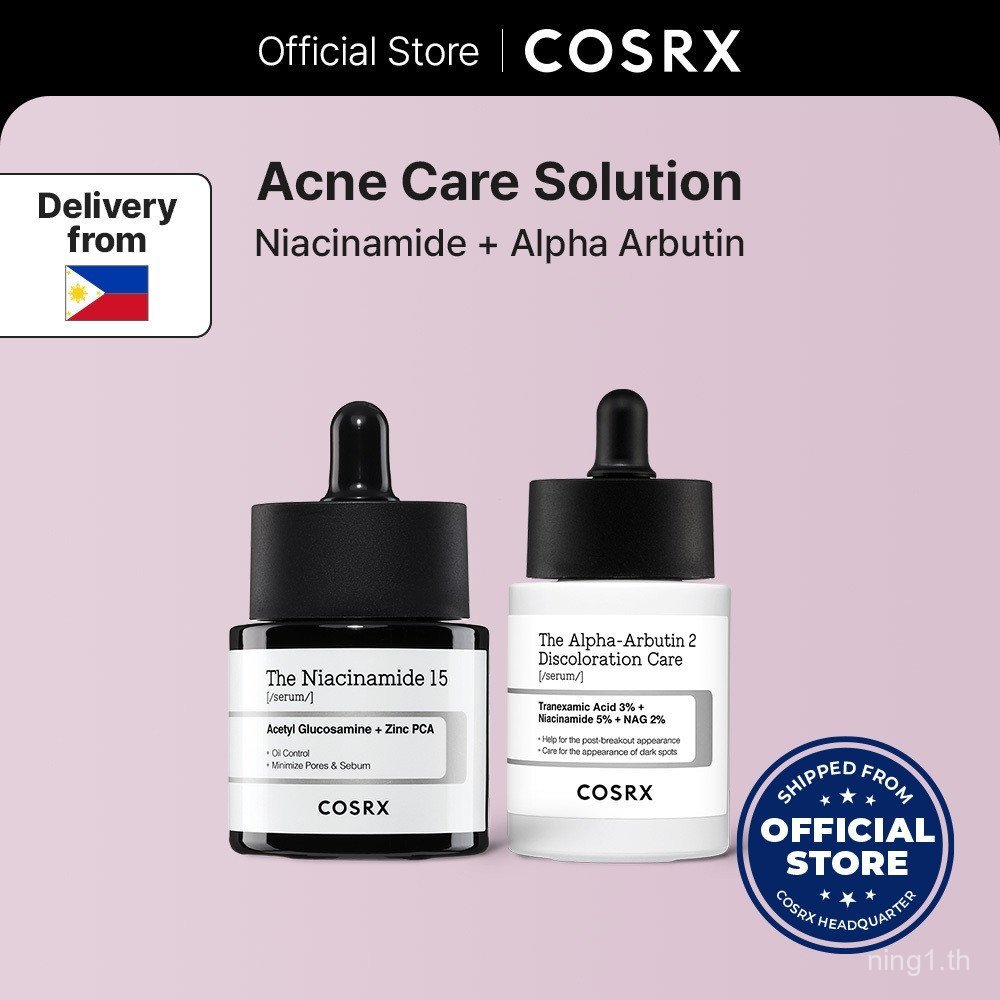 [COSRX OFFICIAL] Acne Care Solution Set: Alpha-Arbutin 2 + Niacinamide 15 Serum IMYS