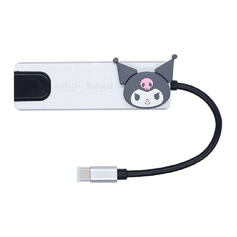 ANITECH อุปกรณ์แปลงสัญญาณ Type C ซานริโอ รุ่น KU-RA401 สีเทา