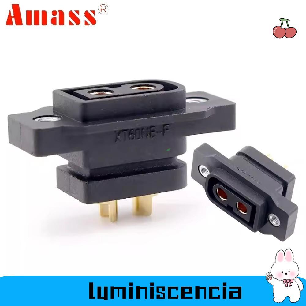 LUMINESCIA 5 ชิ้น XT90NE-F Connector, ชุบทอง 3.5 มม./4 มม.XT60NE-F ปลั๊ก, สีดําสีเหลือง DC500V แบตเต