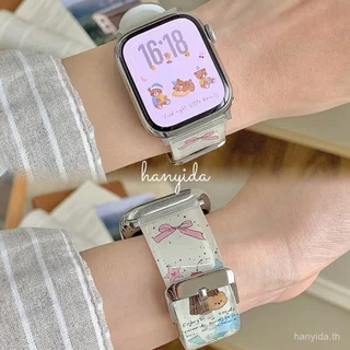 หมีน่ารักสายนาฬิกาใสสําหรับ Huawei fit 5/5 pro Fit 4/4 pro Smartwatch สายรัดข้อมือแม่เหล็กสําหรับสร้อยข้อมือ Huawei Watch Fit 3
