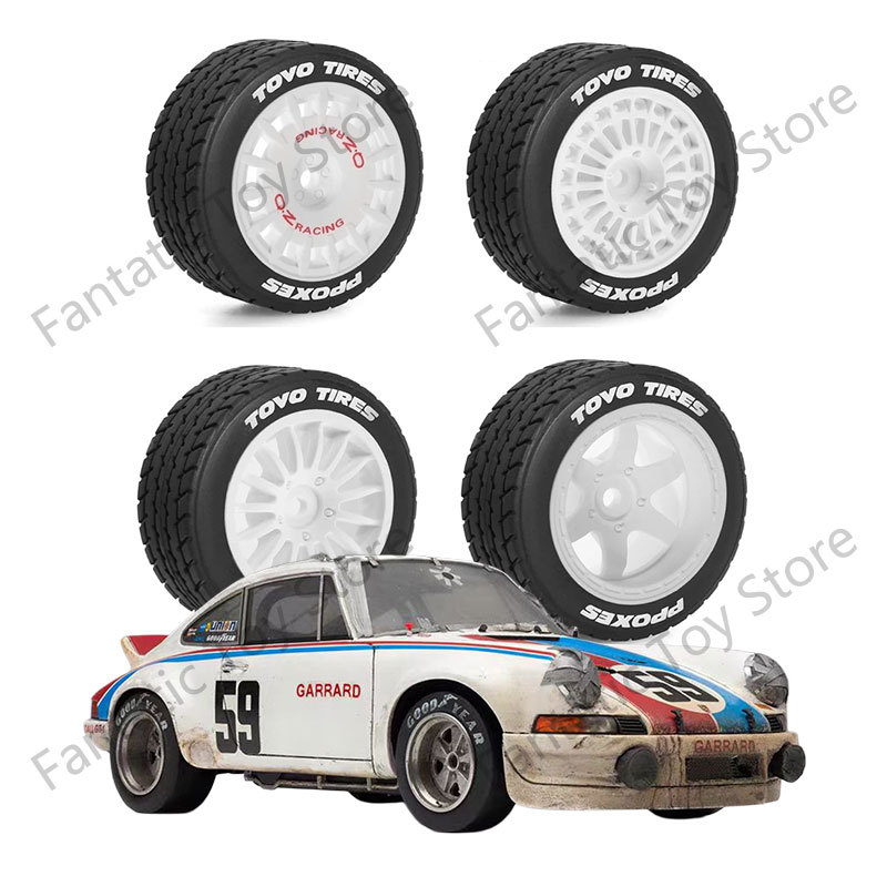 4PCS 60*25 มม.8 รูปแบบ RC ล้อยางยางสําหรับ Tamiya M แชสซี,อะไหล่อัพเกรดสําหรับ MJX 14303 14304 สําหร