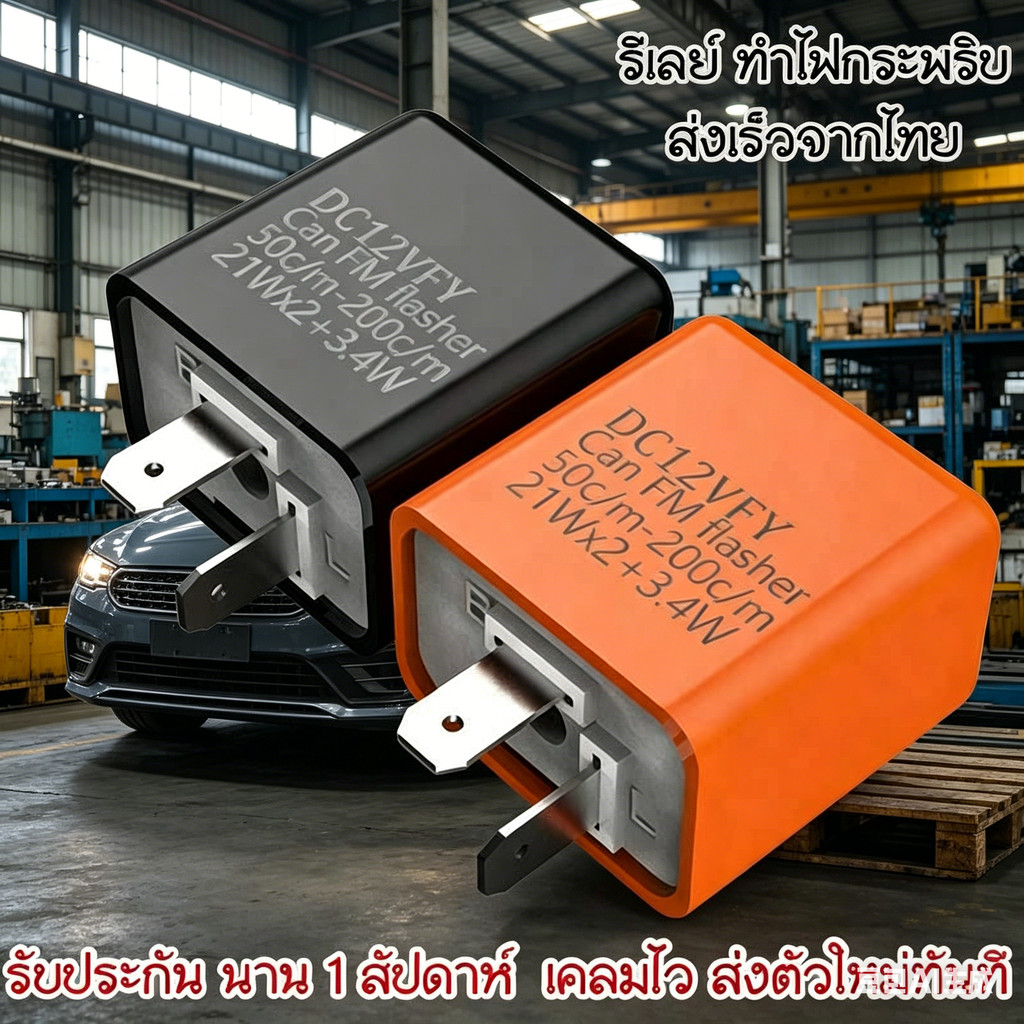🇹🇭ส่งเร็ว🇹🇭 รีเลย์ไฟเลี้ยว รีเลย์ไฟเลี้ยวแต่ง (0081) รีเลย์ไฟเลี้ยวปรับได้ 12V ปรับจังหวะให้กระพริบเร็วขึ้นหรือช้าลง