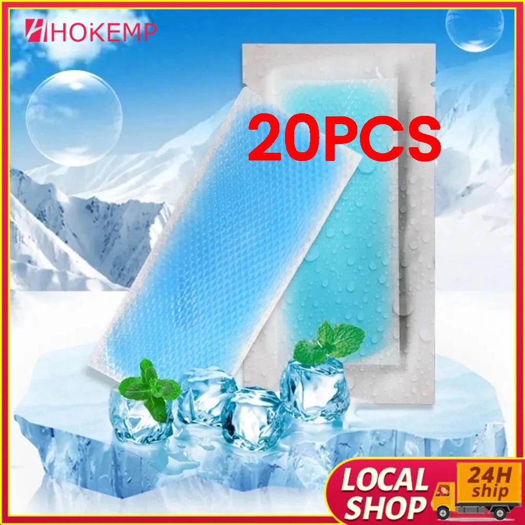 20 ชิ้น/เซ็ต Cool Fever Cooling Patch ฤดูร้อนเด็กทางกายภาพ Cooling Ice Cool Fever Pads