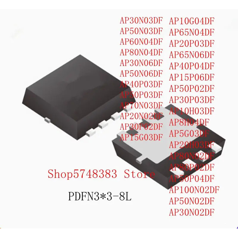 5PCS AP80N02DF AP80P02DF AP50P04DF AP100N02DF PDFN3*3-8L ชิป ic