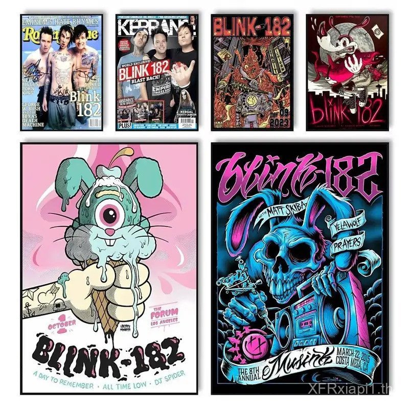 1 PC B-Blink 182 Rock Band ภาพยนตร์โปสเตอร์คุณภาพสูงพิมพ์กันน้ํา Wall Art สําหรับบาร์ห้องนั่งเล่นตกแ