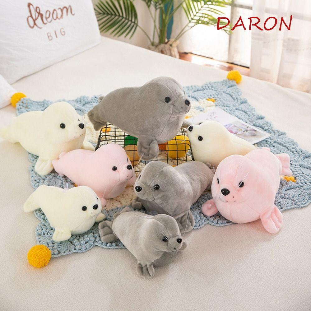 DARON Seal Plush ตุ๊กตา, หมอนสัตว์ Fluffy Seal Plush ตุ๊กตาของเล่น, Casual Comfy Fur Soft Sea Lion P