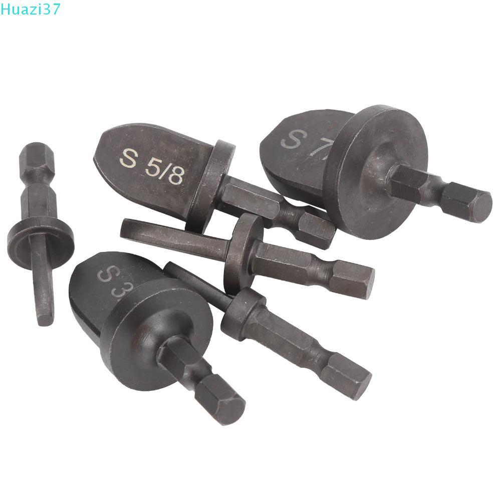 COMAME 6 ชิ้นท่อทองแดง Expander, 1/4 นิ้ว Hex Shank 1/4 "ถึง 7/8 "Bits HVAC Swaging เครื่องมือ, วัสด
