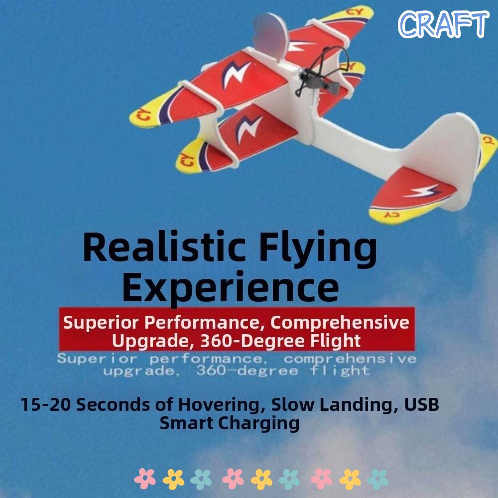 ICRAFT เครื่องร่อนเครื่องบินโฟมขนาดใหญ่ไฟฟ้า, ชาร์จ USB พร้อม LED Light Hand Throwing Flying Airplan