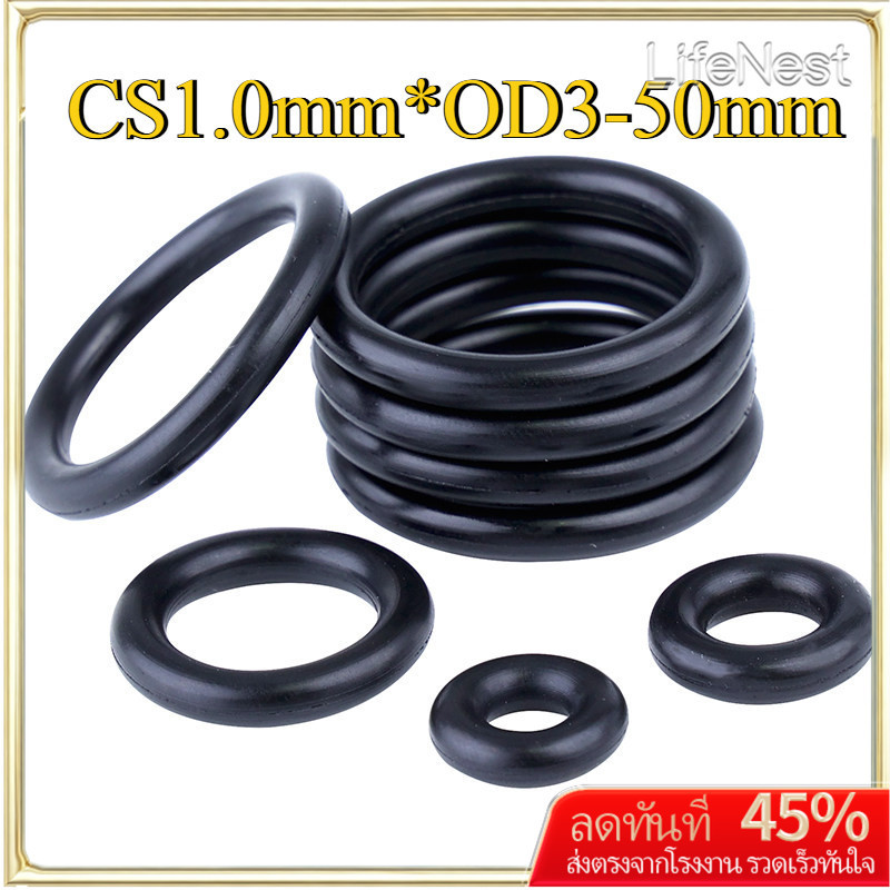 CS1.0mm แหวนยางซีล O-ring O-ring OD3-50mm แหวนซีลน้ํามันไนไตรล์ปะเก็นสีดํากันน้ําและทนอุณหภูมิสูงLif