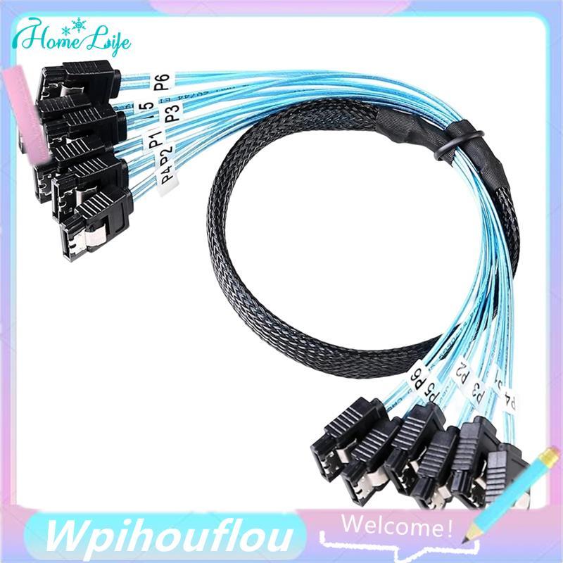 6PCS SATA Data Cable 6PCS SATA Cable SATA to SATA HDD Sdd Data Cable SATA/SAS Cable for Server, คอมพ