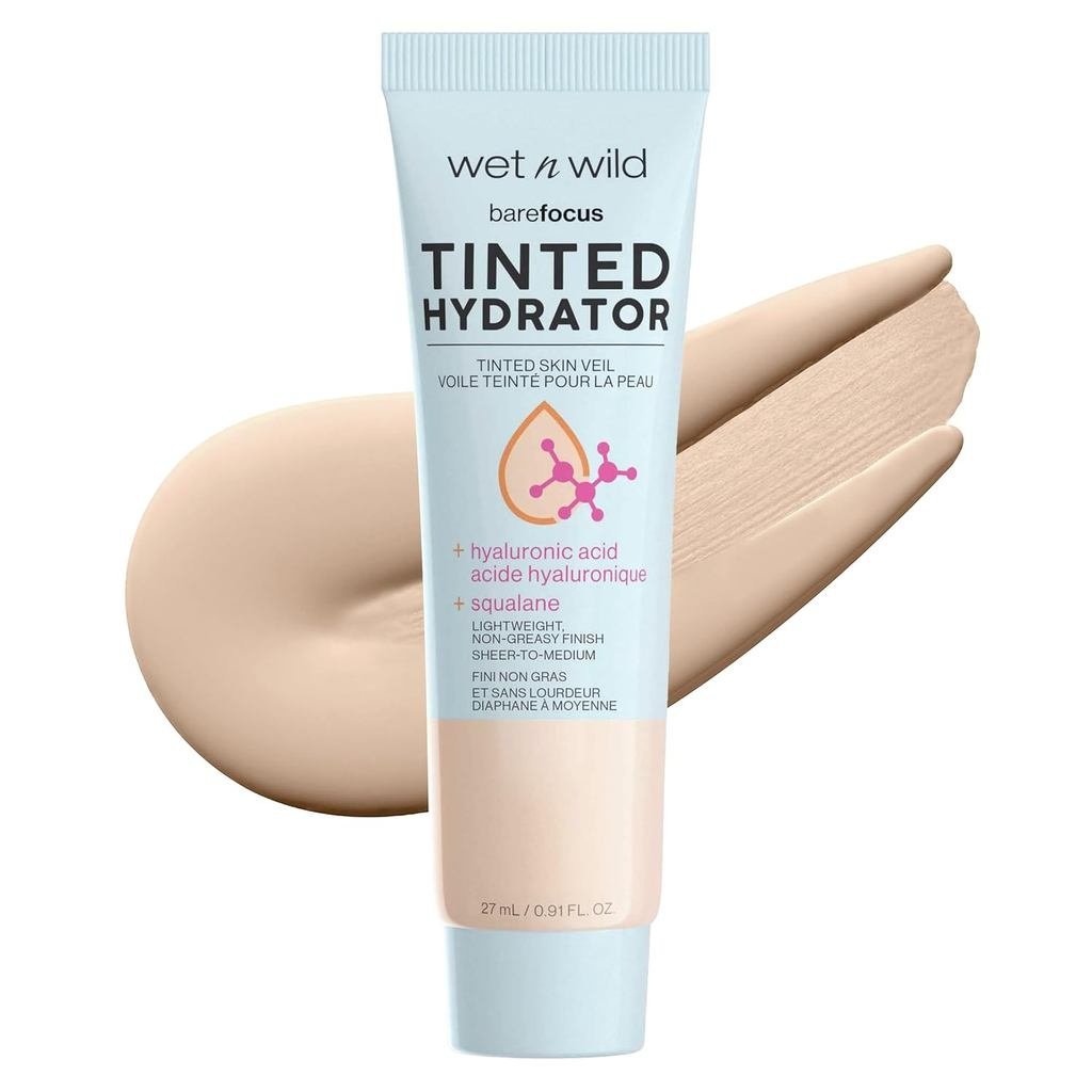 WetnwildBareFocusTintedHydratorTintedVeil,น้ําหนักเบาBuildableCoverage withHyalin&VeganSqualane,Shee
