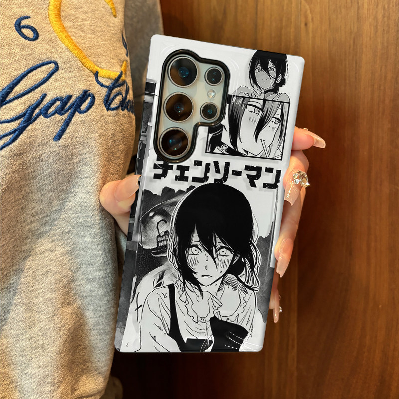 เหมาะสําหรับ Samsung S26/25 เคสโทรศัพท์ Chainsaw Man Reese Galaxy ผู้ชายผู้หญิงสไตล์ใหม่ S24/23ULTRA