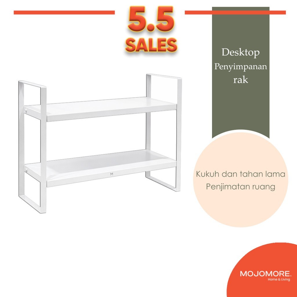 MOJOMORE Desk Organizer Book Rack Desktop Rack Storage Rack รักแต่งหน้าที่วางแก้วชั้นวางเครื่องเทศ