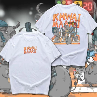 [จัดส่งตลอด 24 ชั่วโมง] เกาหลี วินเทจ Oversize ผ้าฝ้าย เสื้อเชิ้ตผู้ชาย ฤดูร้อน การ์ตูน ตัวอักษร ลายพิมพ์ เสื้อยืด นุ่มน