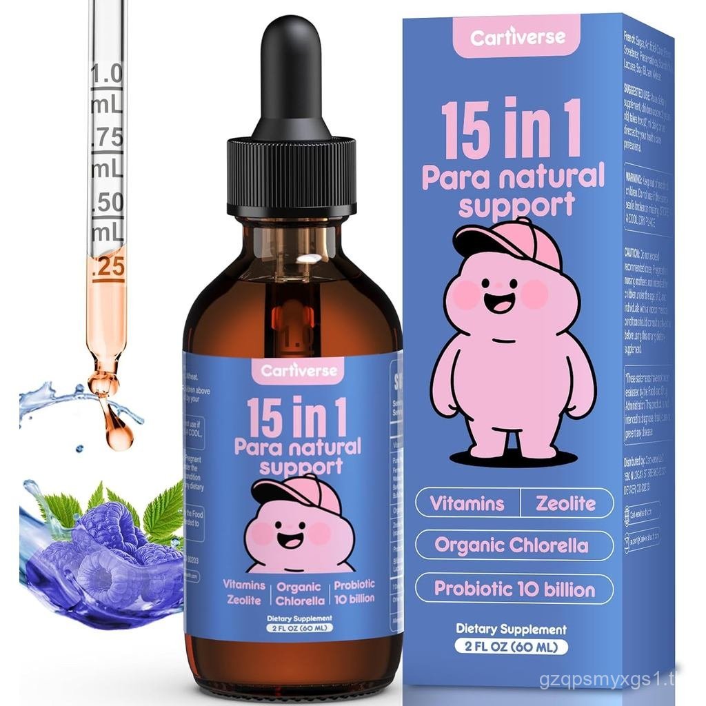 Parasite Cleanse สําหรับ Humans & Kids,Parasite Cleanse สําหรับเด็ก,Zeolite Detox Liquid Drops,สูตร 