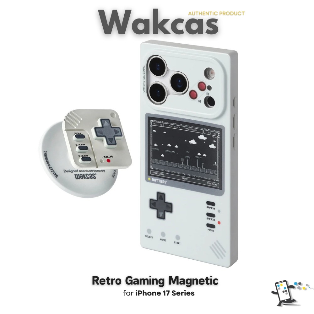 Wakcas Retro Gaming with Pop เคสสำหรับ iPhone 17 Pro Max, iPhone 17 Pro และ iPhone 17