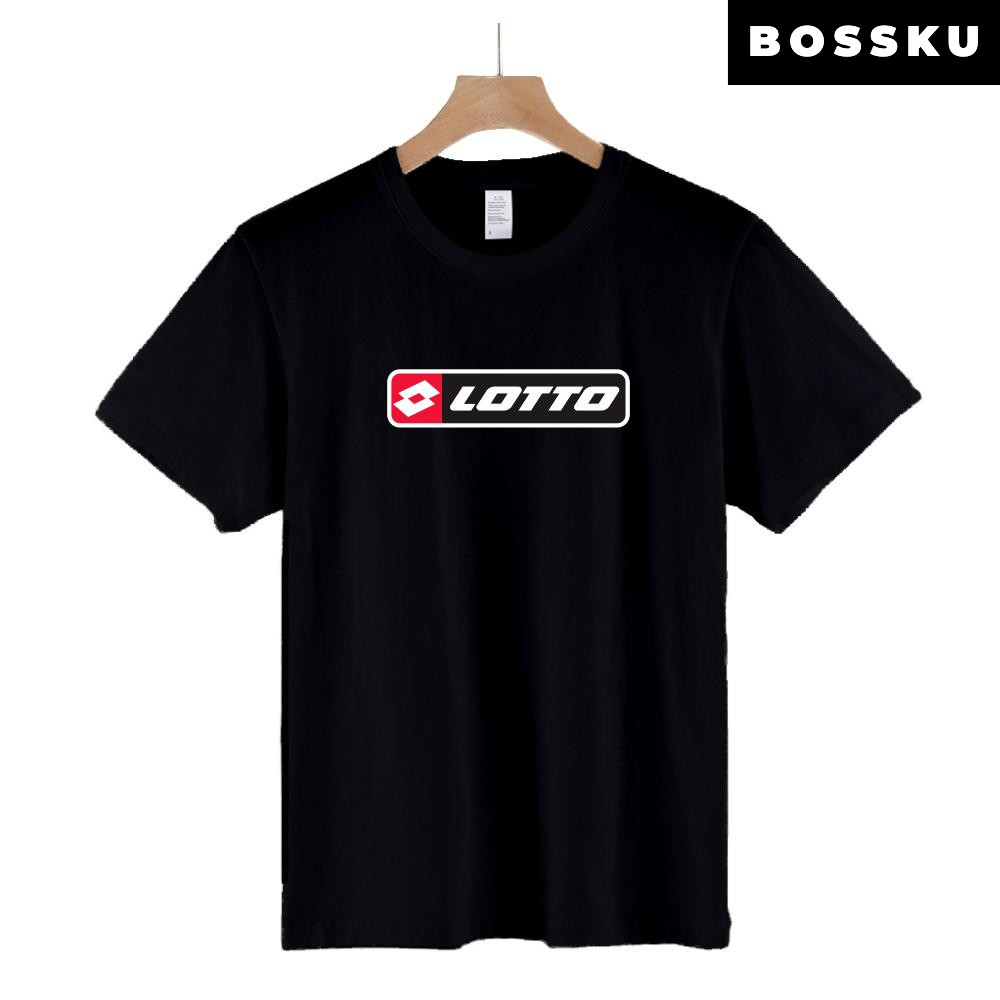 LOTTO เสื้อยืด Baju Premium Cotton XS-5XL Regular Fit ขนาดมาตรฐาน Lelaki Unisex M01
