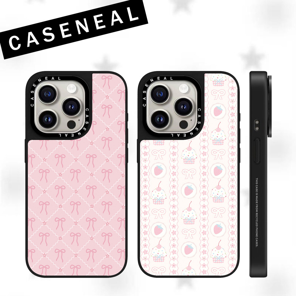 CASENEAL ริบบิ้นขนมคุณภาพสูงกระจกเคสโทรศัพท์เหมาะสําหรับiPhone 17ProMax 17pro 17 air 16promax 16 15p