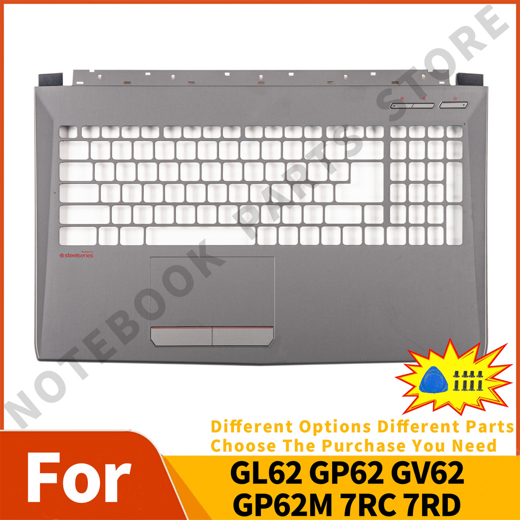ใหม่ Palmrest สําหรับ MSI GL62 GL62M 6QF GP62 6QG GV62 GP62MVR MS-16J9 GP62MVR สีเทาด้านบน 15.6 นิ้ว