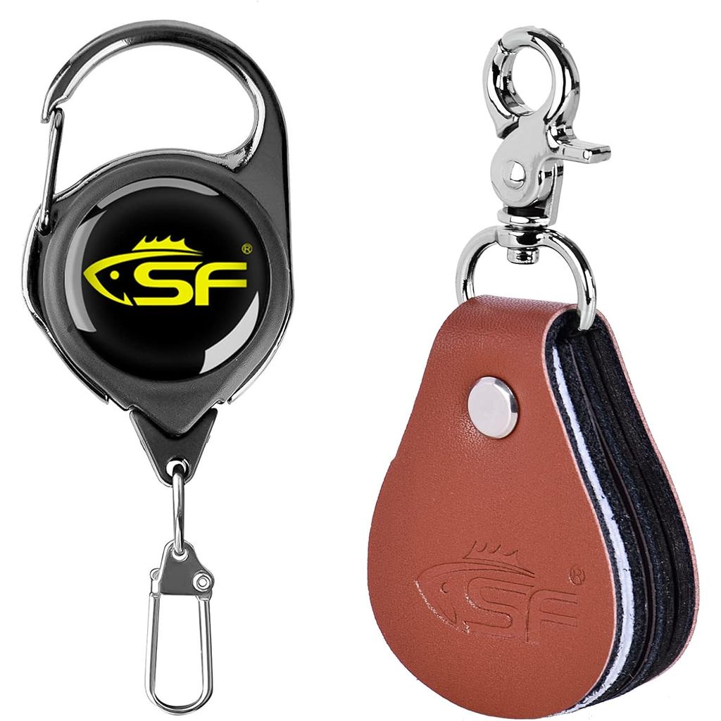 SF 3 in 1 Fly Fishing Fly line Leader Straightener and Line Cleaner พร้อม Zinger Retractor