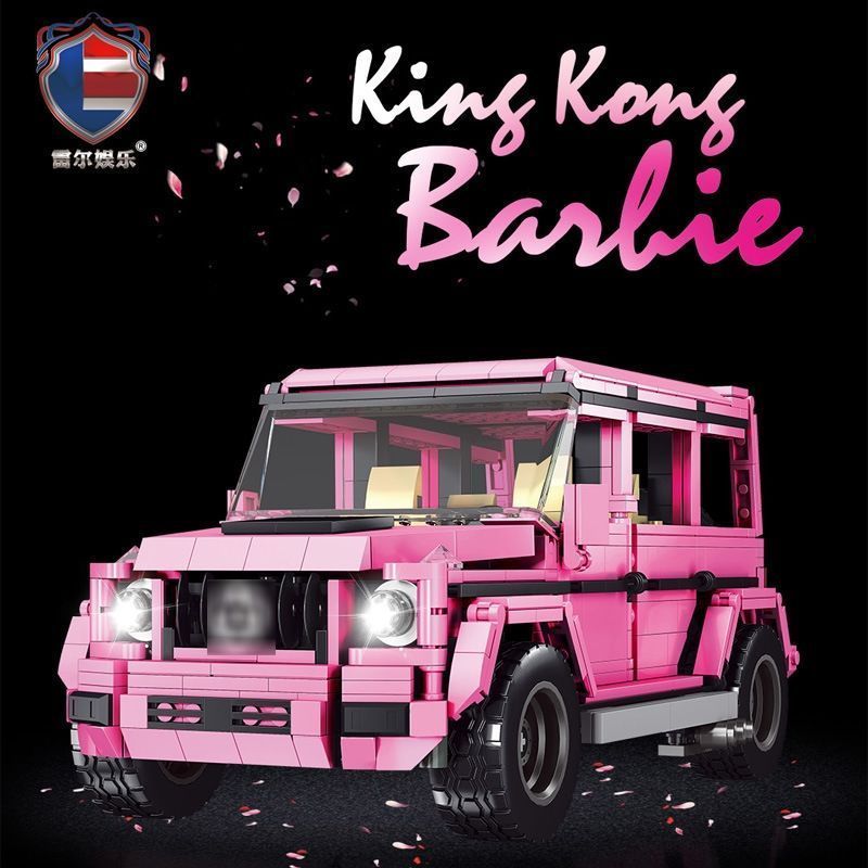 เข้ากันได้กับ Lego Rael Technology Series รถออฟโรดสีชมพู Big Benz G500 ประกอบอาคารบล็อกของเล่น 5001