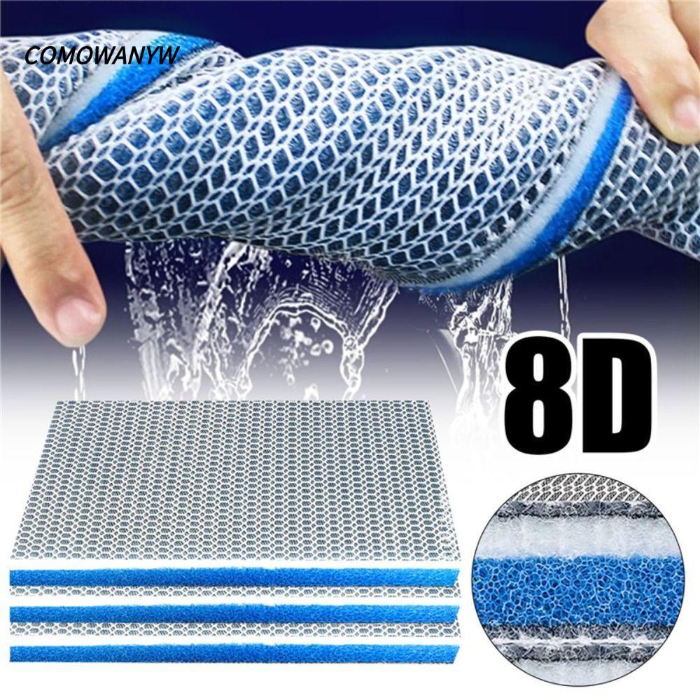 COMWANYW 1 ชิ้นกรองชีวเคมี, 8 ชั้น 8D Aquarium กรองฟองน้ํา, High-Density ผ้าฝ้ายเบาะสําหรับบ่อปลา