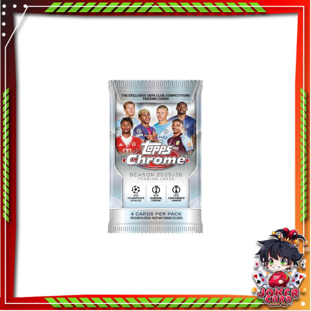 [ 1 ซอง ] 2025-26 Topps UEFA Club Competitions Chrome Soccer Value Pack (p3)