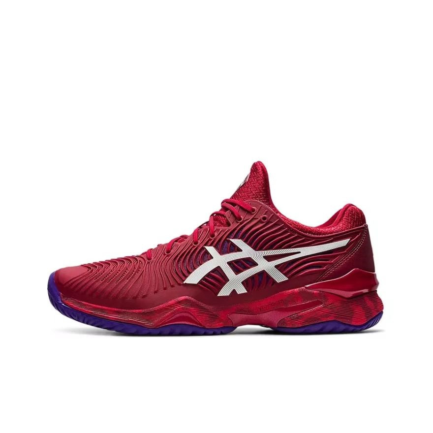 รองเท้าเทนนิส ASICS Court Ff2 Novak สบายและทนทานสีแดง JDYMX