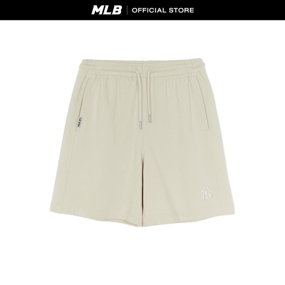 MLB กางเกงขาสั้น ยูนิเซ็กส์ Basic Small Logo 7-Inch Shorts รุ่น 3ASPB0154 50CRD สีครีมเข้ม