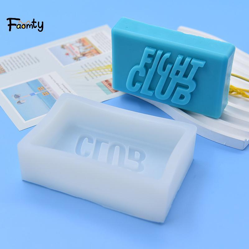 [Famty] Fight Club สบู่แม่พิมพ์ซิลิโคนสี่เหลี่ยมผืนผ้าโลชั่นอาบน้ําบาร์ทําอุปกรณ์ Moule Savon Molde 