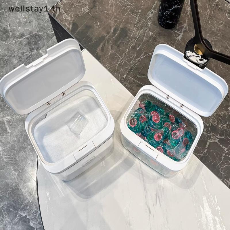 [ELL] Laundry Pod Container, Laundry Pod Holder, Sealed And Automatic Pop-Up, Large Capacity Laundry