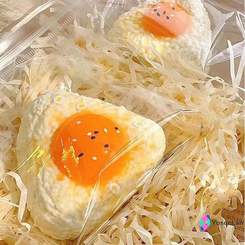 YosunLan] ใหม่ Handmade ซิลิโคนจําลองไข่ข้าว Ball Mochi Taba Squishy ของเล่นบรรเทาบีบ Creative Rebound Fidget ของเล่นน่ารัก Squishy ใหม่