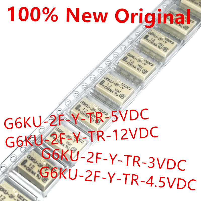 10 ชิ้น G6KU-2F-Y-5VDC G6KU-2F-Y-12VDC G6KU-2F-Y-3VDC G6KU-2F-Y-4.5VDC ใหม่รีเลย์สัญญาณเล็ก G6TR-2F-