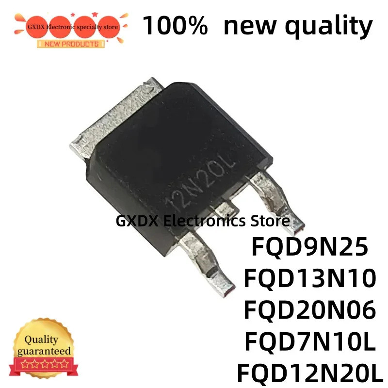 5PCS FQD20N06 FQD7N10L FQD9N25 FQD13N10 FQD12N20L 9N25 13N10 20N06 7N10L 12N20L FQD7N20L FQD7N20N20N