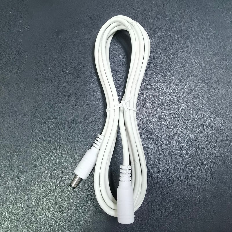 1m 1.5m 3m 5m สีขาว DC 12V 24v สายไฟ 22awg 3A อะแดปเตอร์สายไฟหญิงชายปลั๊ก 5.5x2.1 มม.TH26B1