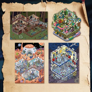 COD Doomsday สติกเกอร์หนังสือ 3D DIY NEW สติกเกอร์ภูมิทัศน์ หลากหลายฉาก เล่นเพลิน ฝึกสมาธิ Sticker ตกแต่ง แจกแหนบโลหะ