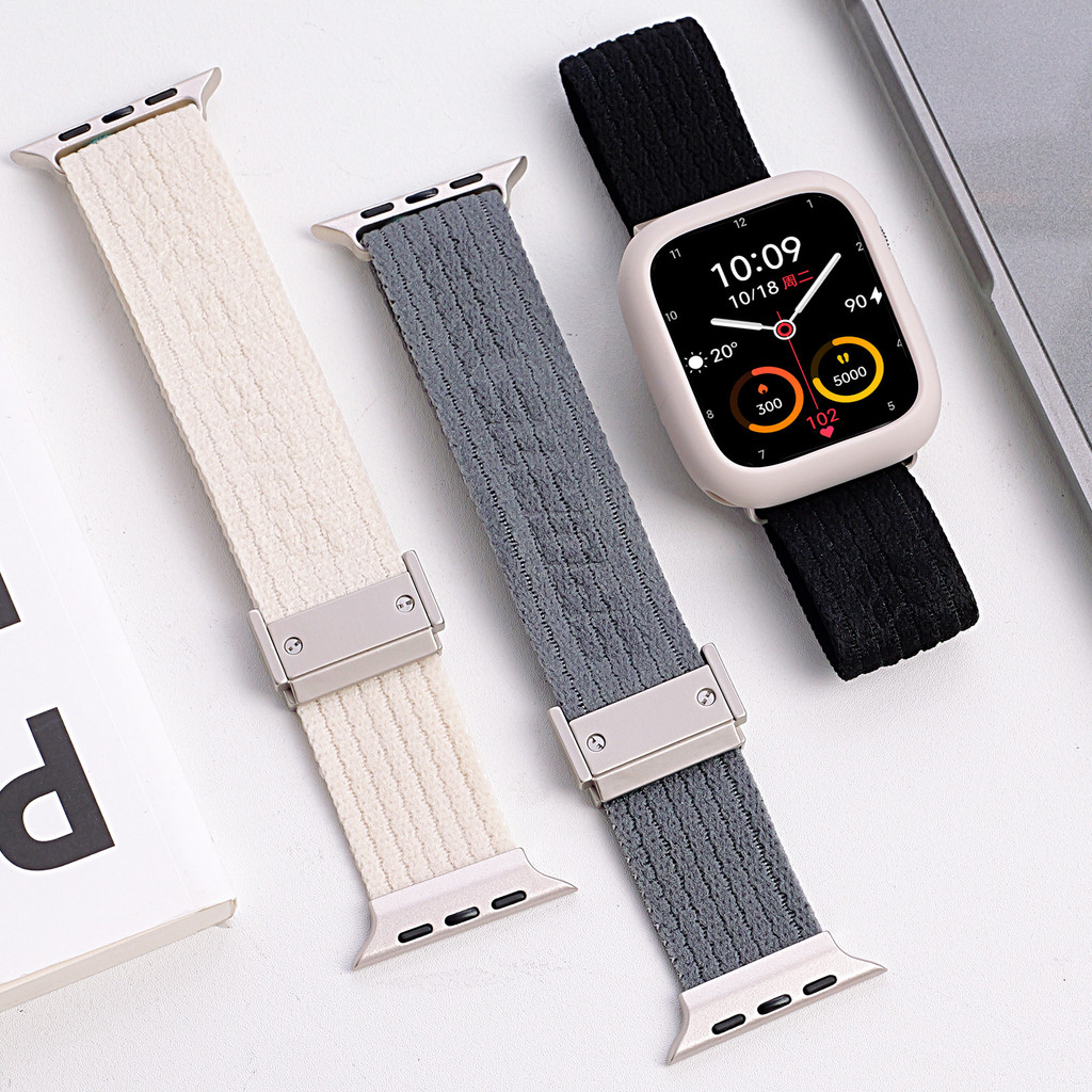 เหมาะสําหรับสาย iwatch S10 Watch watch9 Braided Nylon S9/S8 Premium SE Girls Men Sports