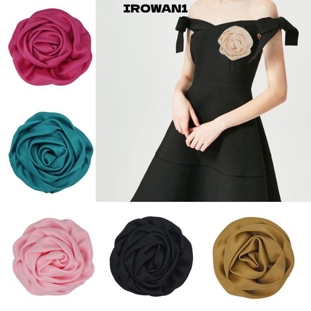 IRWAN1 เข็มกลัดลายดอกไม้ม้วน, เข็มกลัดผ้าแฮนด์เมด, เข็มกลัดปก DIY 7CM