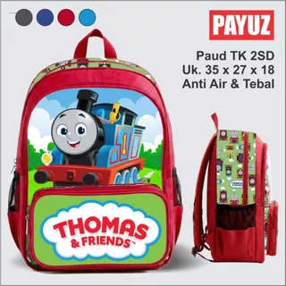PAYIZ BAGS กระเป๋านักเรียนเด็ก Thomas BAGS ตัวละครน่ารัก น้ําหนักเบา หนา วัสดุกันน้ํา