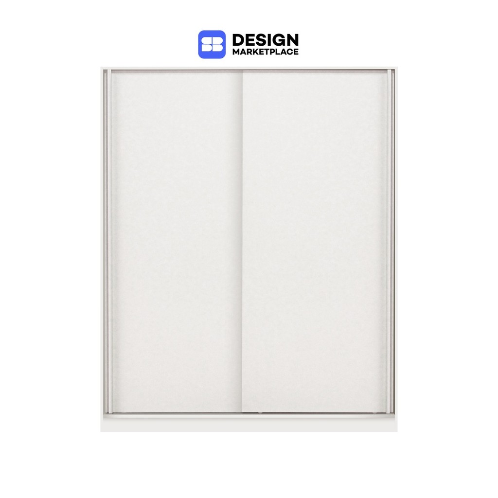 SB Design Square ตู้เสื้อผ้าบานเลื่อน ขนาด 160 ซม. รุ่น Havin สีขาว (160x60x200) แบรนด์ KONCEPT FURNITURE