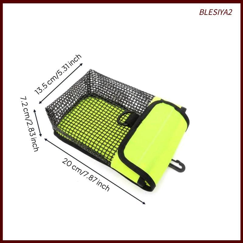 [Blesiya2] Diving Smb Pouch Rapid Draining Mesh Bag Scuba Tool Organizer Waterproof Net Pouch for Di